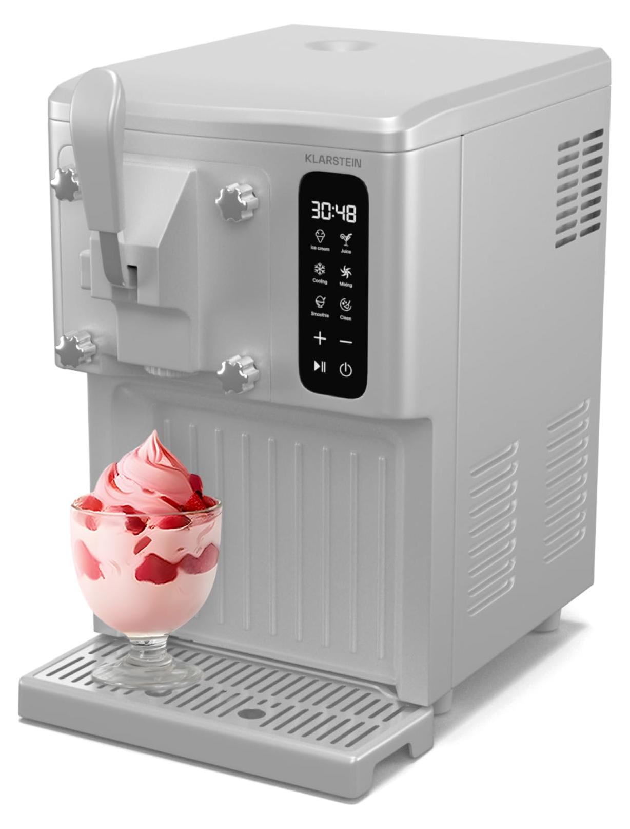 3-in-1 Eismaschine, 1,5 l, Softeis-Spender, Touchscreen, Weiß