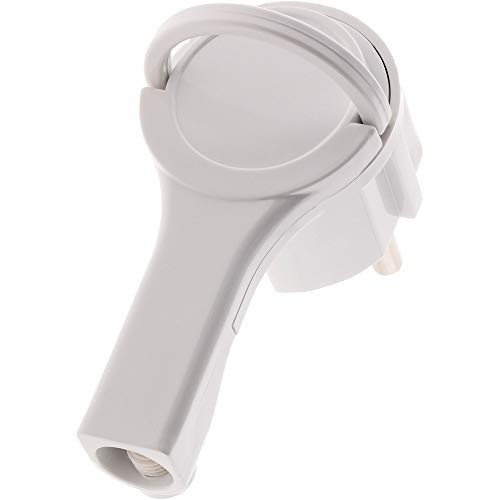 Zenitech Mannelijk Stopcontact 2P+T 16A Ultra Slim met Uittrekring - Wit - 0,3m