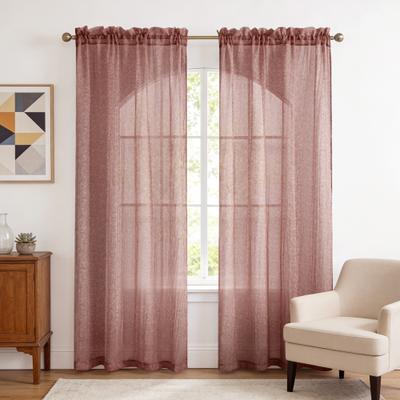 Awesome Home Crinkle Sheer Rod Pocket Pair