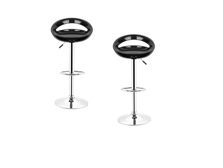 Lot de 2 tabourets de bar réglables en ABS noir - Good Perfect - Contemporain - 81-101 cm