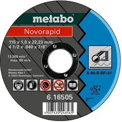 Metabo Novorapid Stahl Trennscheibe, Form 41 - 616505000