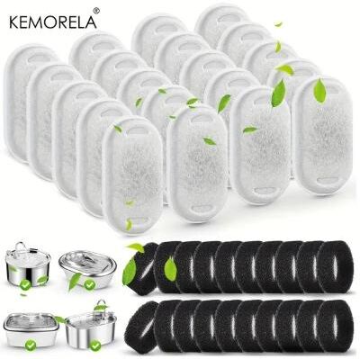 Uplift Picks Cat Water Fountain Replacement Filters 20 Pack With Activated Carbon And Cleaning Sponges Cat Water Fountain Replacement Filters 20 Pack With Activated Carbon And Cleaning Sponges