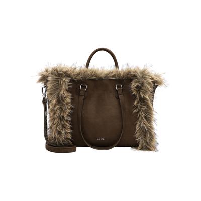 Shopper SURI FREY "Shopper SFY Chessy Suede", Damen, Gr. B/H/T: 49cm x 27cm x 15cm 0, grün (oliv 960), Polyester, Taschen Shopper