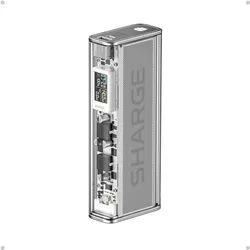 Sharge 140 SIL-GRY (20000 mAh, 140 W, 72 Wh), Powerbank, Transparent, Grau, Silber
