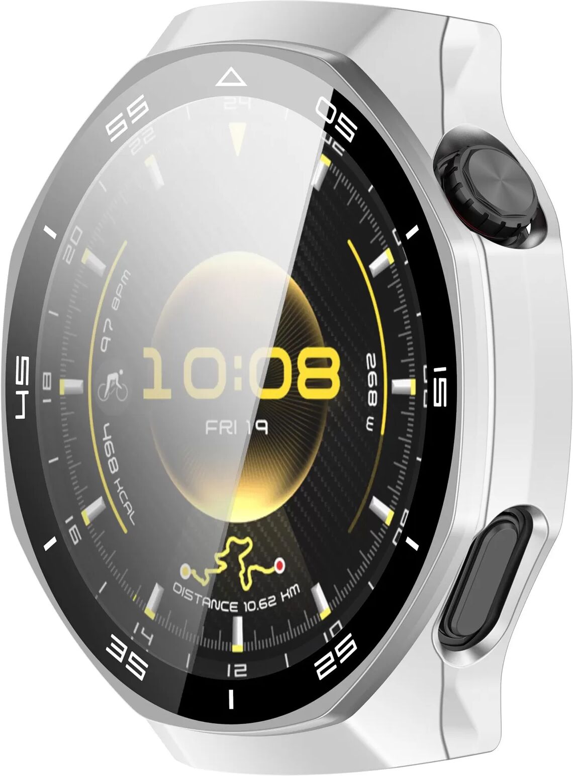 INF Integrierte Skalen-Hülle kompatibel mit Huawei Watch GT6 Pro 46mm - Silber