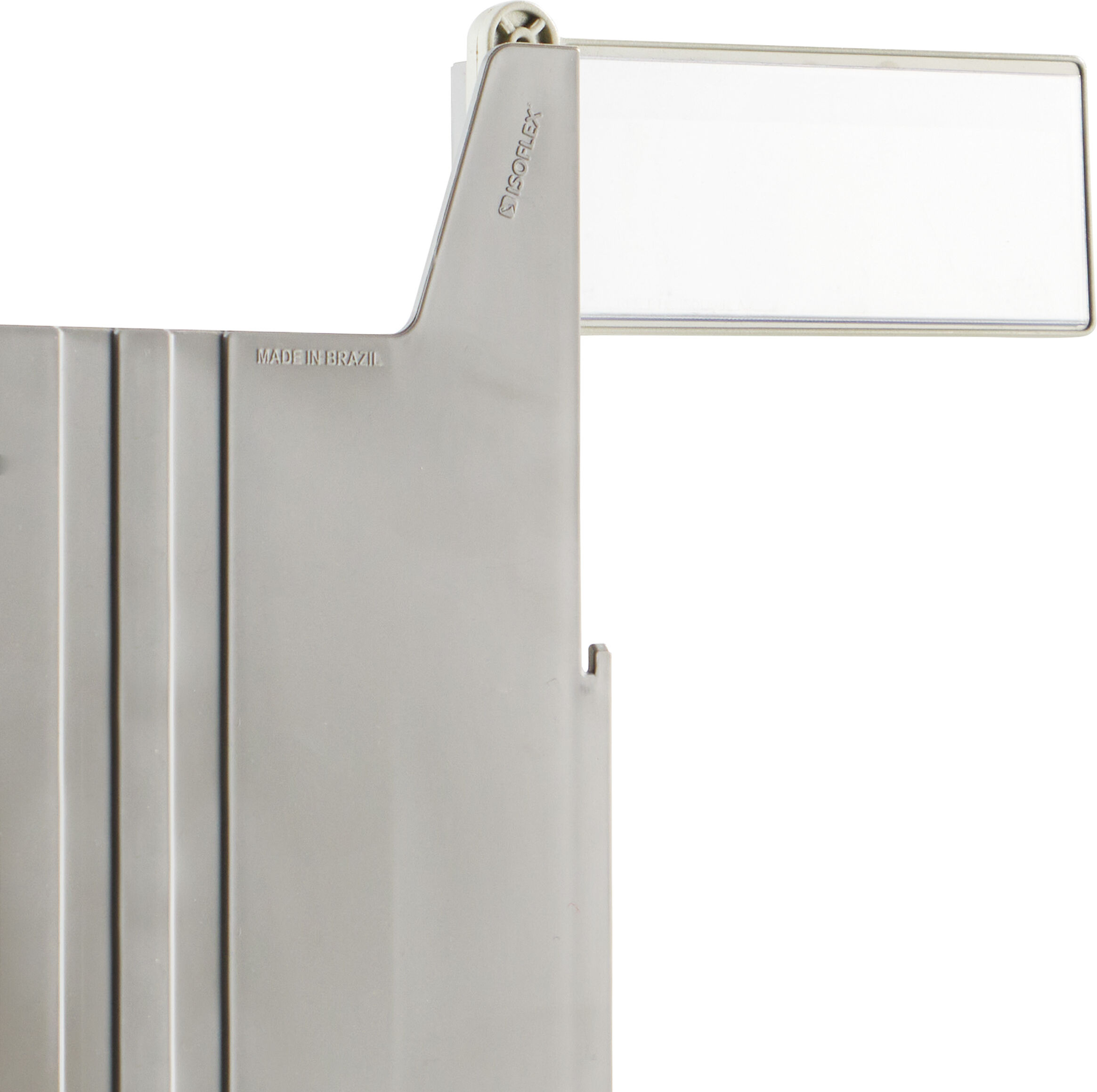SPRINTIS Porte-étiquette pour trieur mural grand, plastique, gris clair