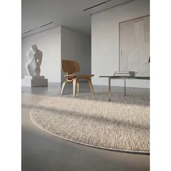 Kurzflorteppich AMMER, einfarbig, Beige, Ø 160 cm