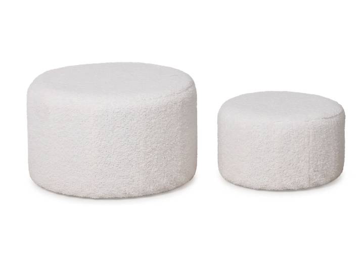 Lot de 2 poufs Dina Ivoire - Basika