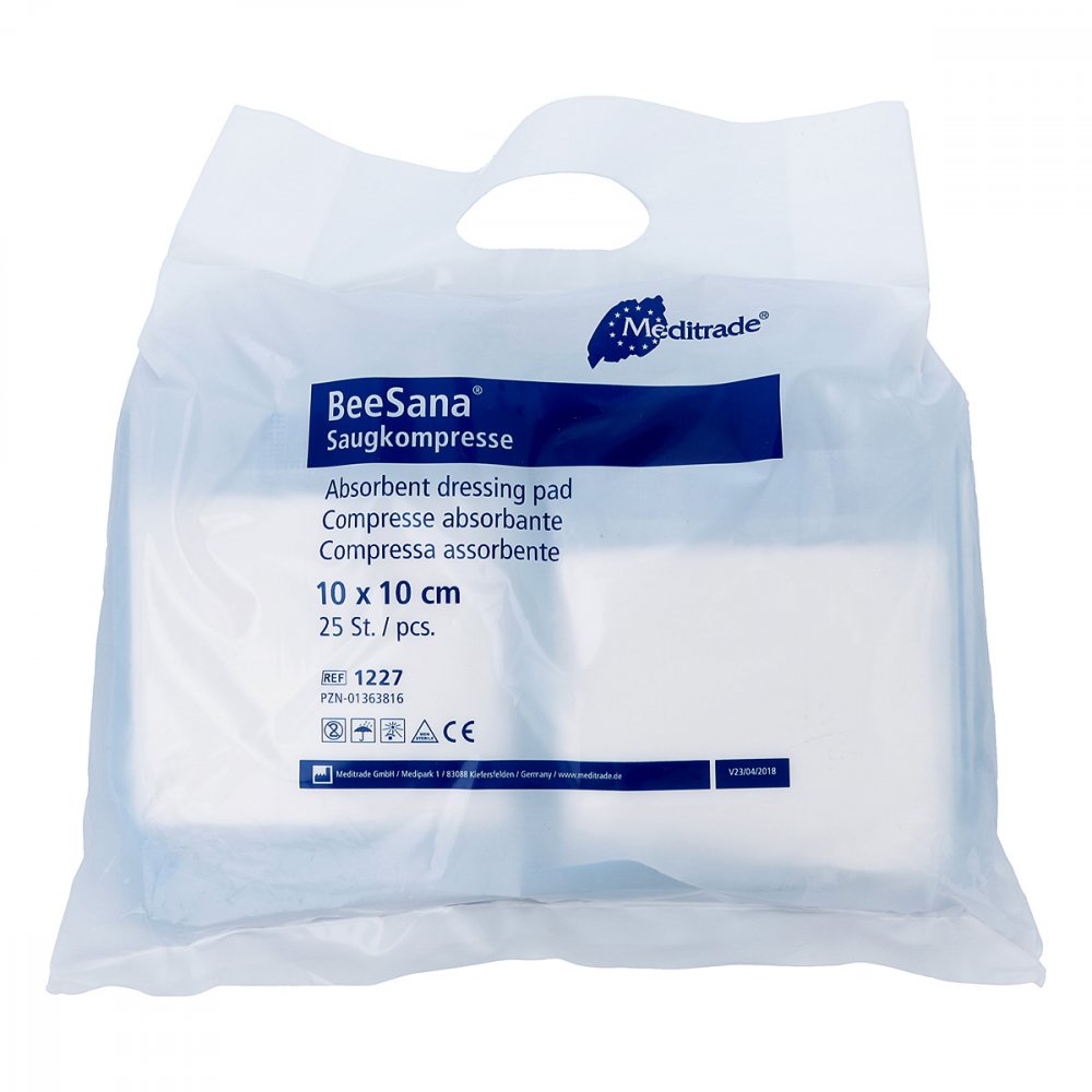 Meditrade GmbH Saugkompressen unsteril 10x10 cm 1227 01363816