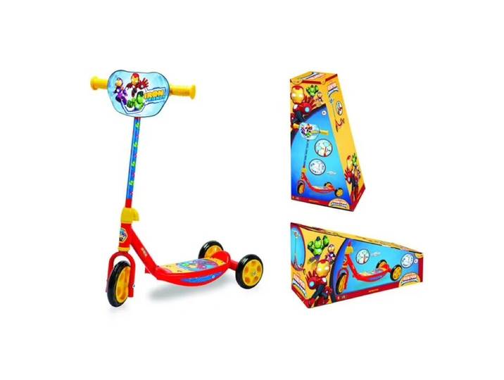Smoby - Patinette 3 Roues Iron Man - Evolutive - Jusqu'à 67 Cms - Repose Pieds Antidérapants - A Partir de 3 Ans - 20 Kgs Maximum