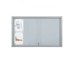 Schaukasten Schiebetür 5x2 DIN A4 (Außenformat: 1.160x675mm) Schaukästen mit Schiebetür für Innen aus Aluminium