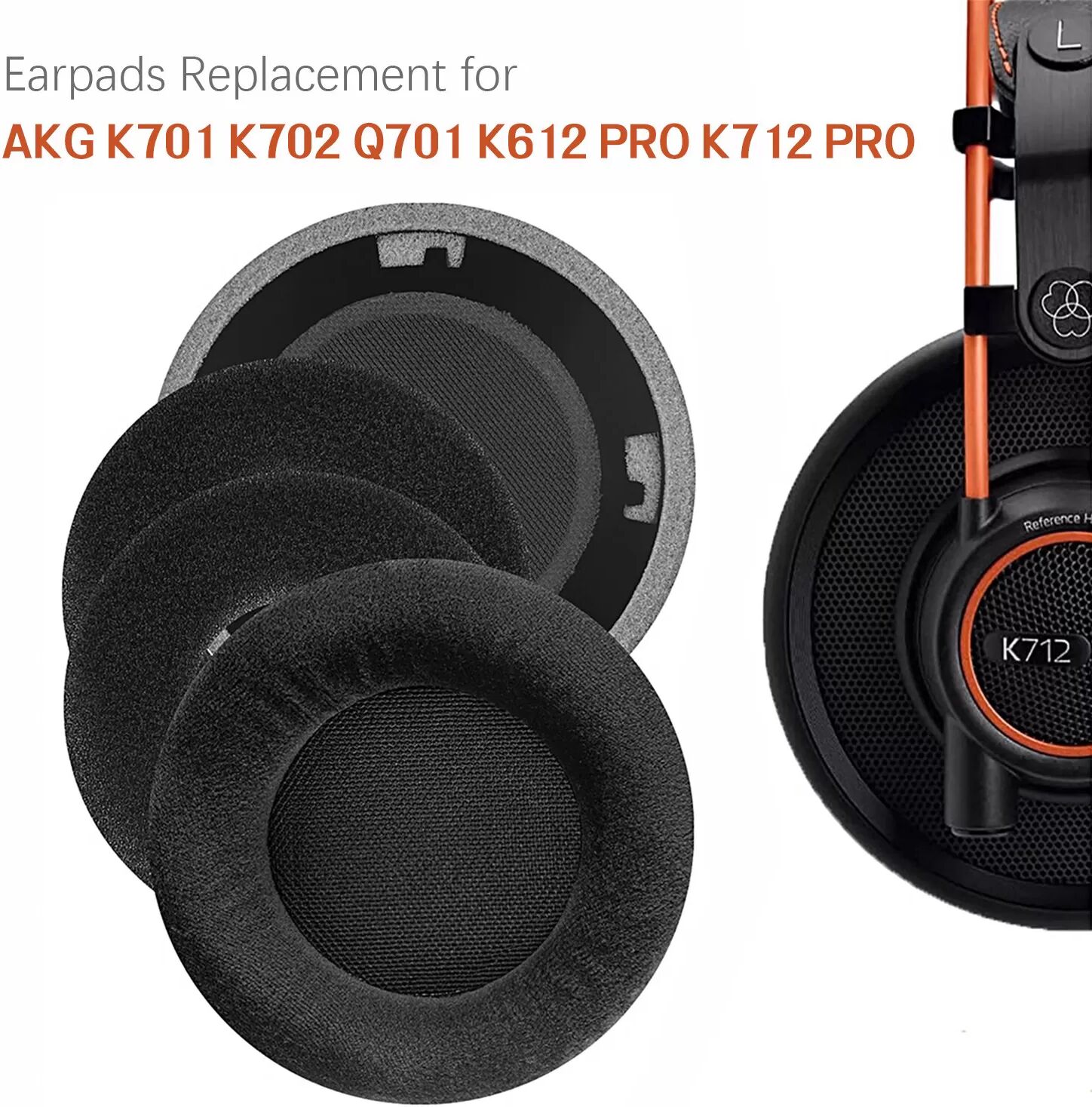 INF Ersatz-Ohrpolster für AKG K701 K702 Q701 K612 PRO K712 PRO