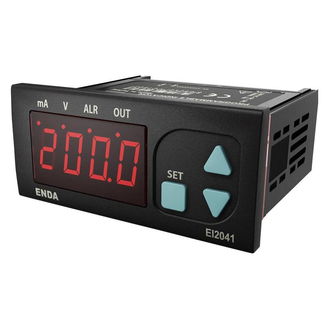 Enda EI2041-SM-2R-12 Digitales Einbaumessgerät Universal LED Anzeige 35x77mm (EI2041-SM-2R-12)