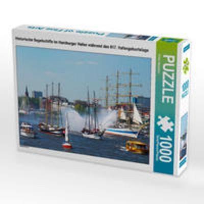CALVENDO Puzzle Historische Segelschiffe im Hamburger Hafen während des 817. Hafengeburtstags | 1000 Teile Lege-Größe 64x48cm Foto-Puzzle für glücklic