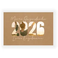 Einladungskarte Jugendweihe: Jugendweihe 2026 mit Foto in Kraft Look