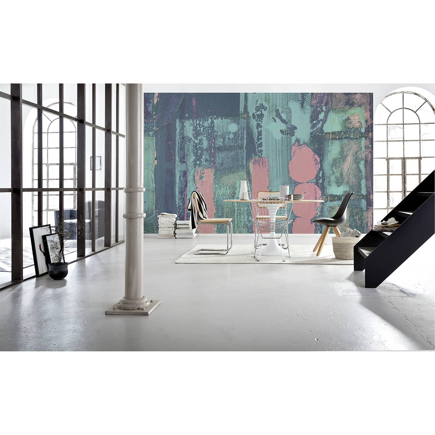 home24 Fotobehang Stems Blooming Breedte: 500 cm, Hoogte: 280 cm