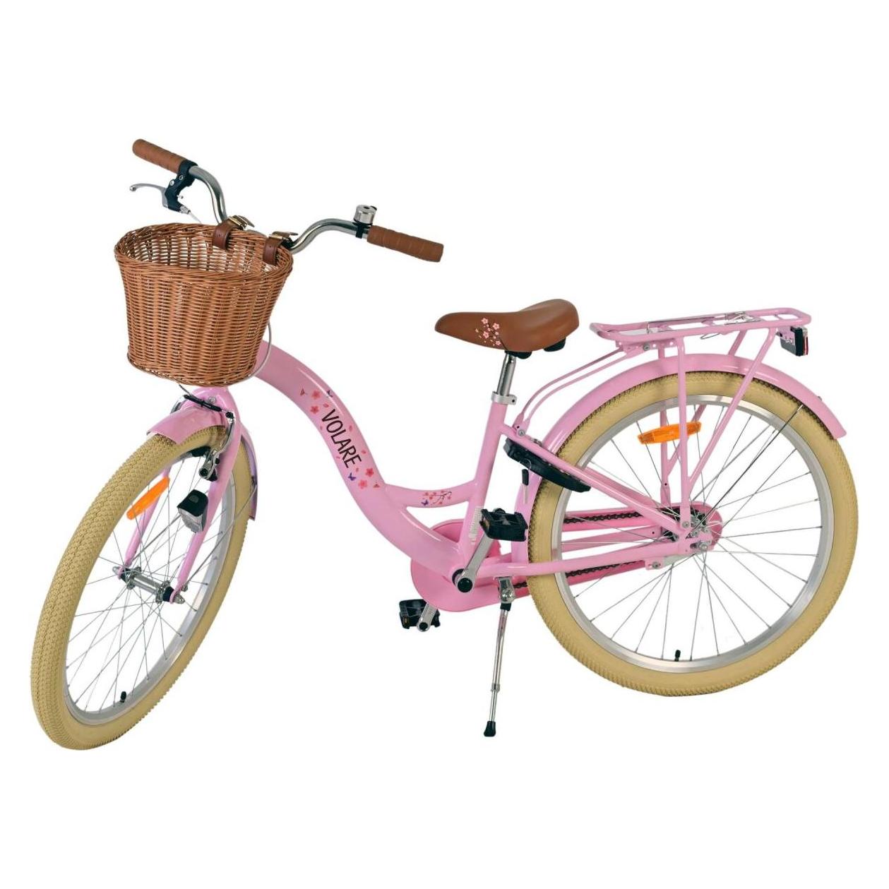 Volare Blossom Kinderfahrrad für Mädchen - 24 Zoll in Rosa mit Sicherheitsmerkmalen (24") (58211338)