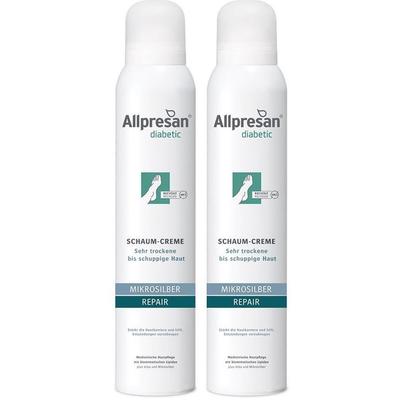 Allpresan diabetic Mikrosilber+Repair Schaum-Creme 2x 2x200 ml Schaum