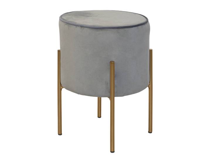 Repose-pieds capitonné Ostbirk Ø 35cm Gris/Gris