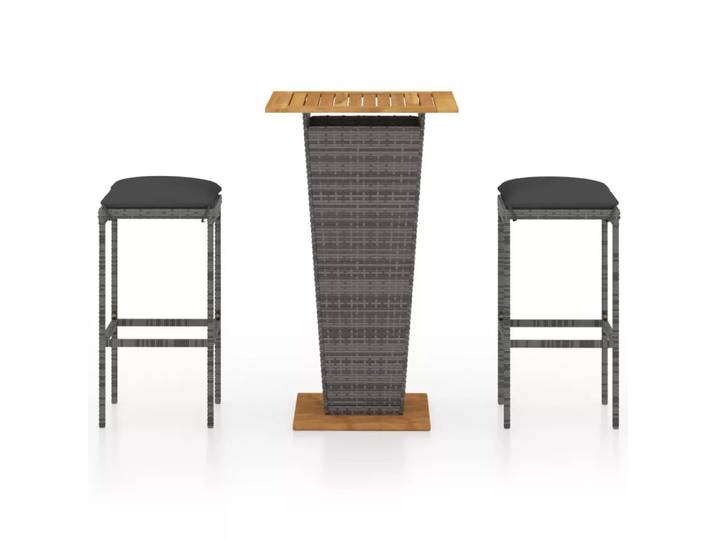VidaXL - Bar-set poly-rattan, One Size, Grau