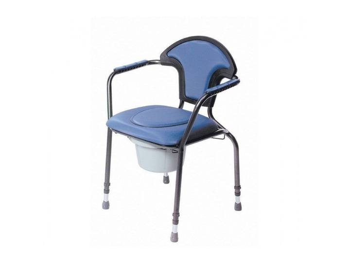 Able2 Toiletstoel - Ergonomische rugleuning - Blauw
