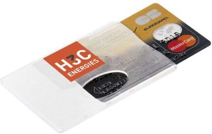 Gourde porte carte cadeau entreprise plastique transparent
