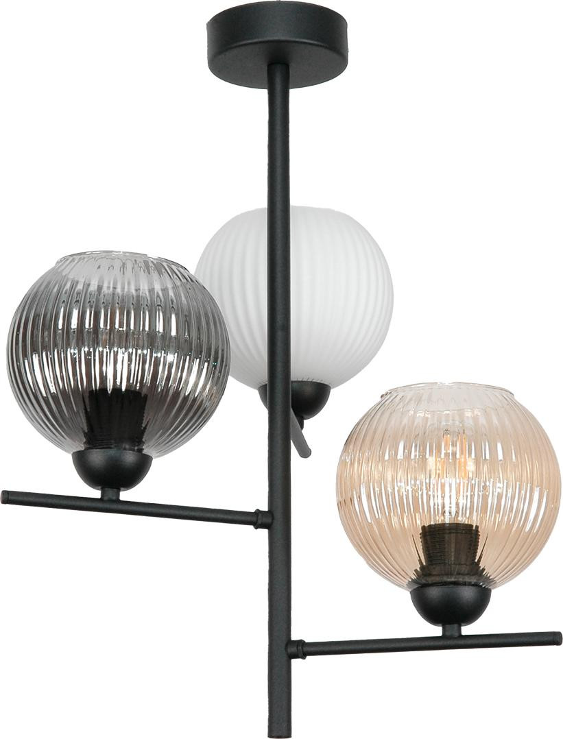 Edylit Hanglamp Pablo zwart klassiek glas model 15-446