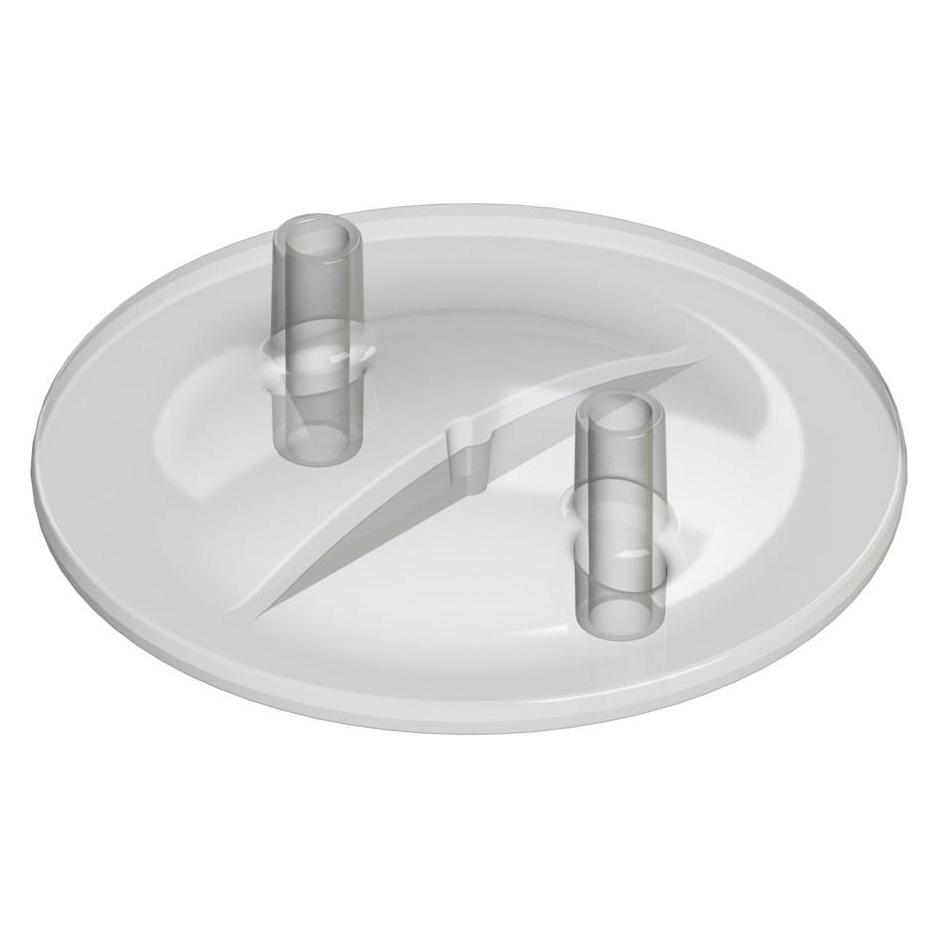 Kerbl Melkeimerdeckel flach 16x20mm transparent, 2 Stutzen (33647200)