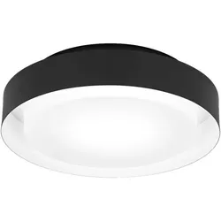 OSRAM Deckenleuchte Orbis Madrid Schwarz/Weiß - hochwertiges, modernes Design, Ø 29 cm Metall/Glas