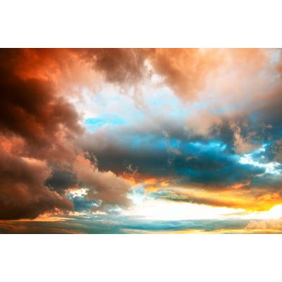 Fototapete PAPERMOON "Dramatic Sunset", bunt, B:2m L:1,49m, Vlies, Tapeten