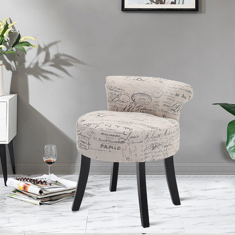 Marlow Home Co. Accent Stool beige；black 64cm H X 46cm W X 39cm D