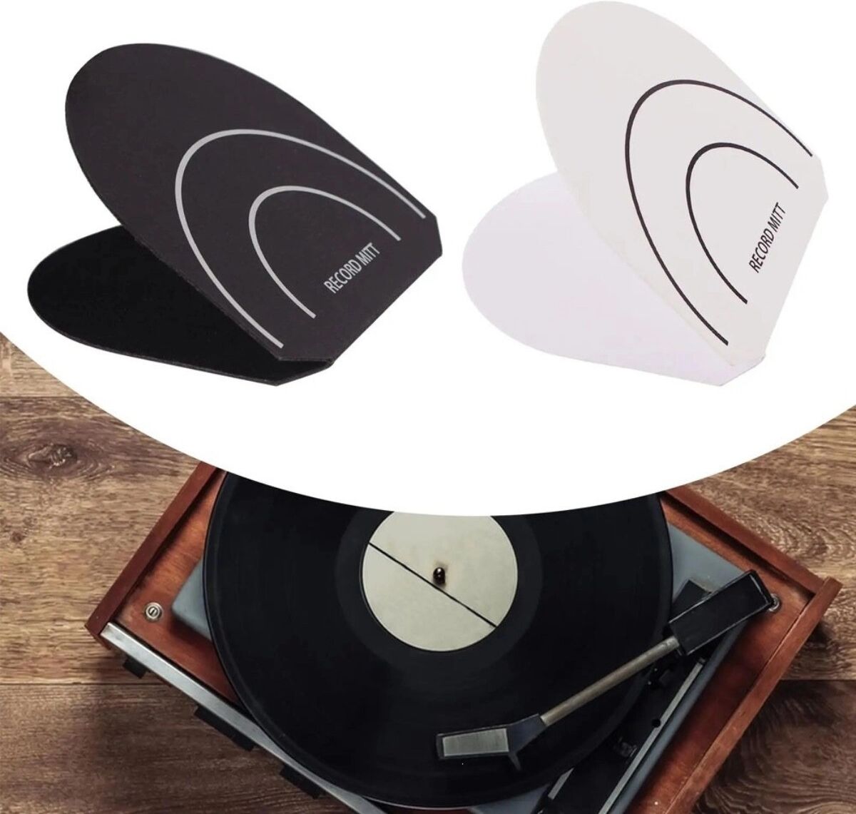 INF Lot de 2 clips vinyle et coussins de protection - Carton + Velours, manipulation sans empreintes Blanc