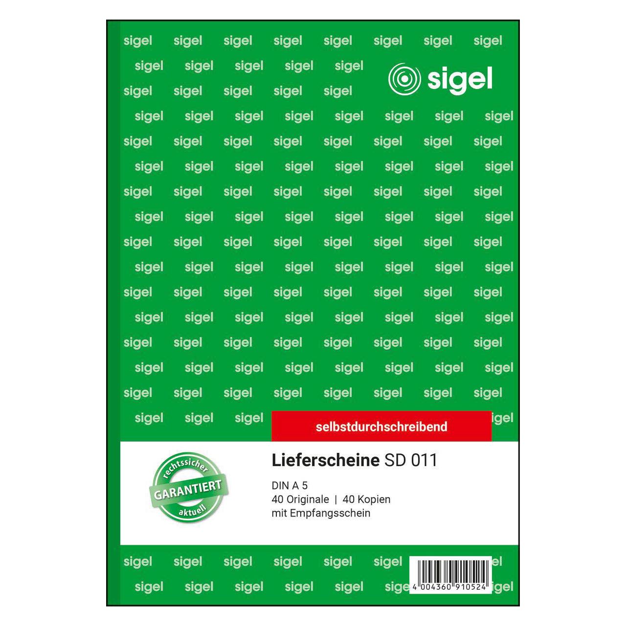 sigel Formularbuch "Lieferschein mit Empfangsschein", A5, SD (SD011)