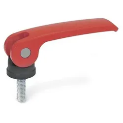 Exzenterspanner, Hebel Zink-Druckguss, Auflagescheibe Kunststoff, mit Schraube (927-44-M5-12-B-R)