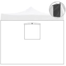 Divina Garden -  2 x 2 m große, weiße, wasserdichte Seitenplane mit Ersatzfenster für faltbaren Pavillon