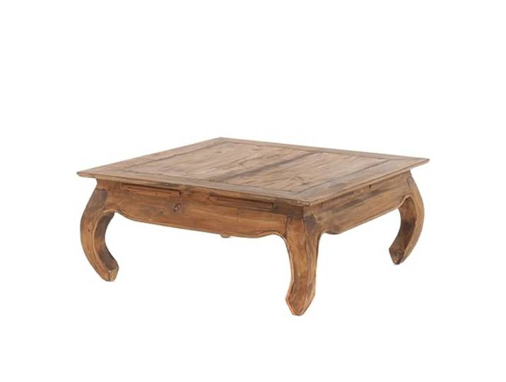 DESIGN DELIGHTS OPIUMTISCH East 80 80x80x36 cm (BxTxH), Mahagoni massiv Beistelltisch aus Massivholz, Couchtisch Farbe: 01 Natur-Vintage