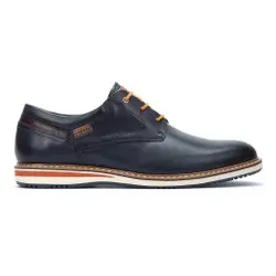 Pikolinos für Herren. M1T-4050C1 Avila M1T-4050C1 dunkel marineblau Lederschuhe (42), Wohnung, Schnürsenkel, Lässig