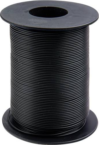 Donau Elektronik 105-1-100 Schaltdraht 1 x 0.20mm² Schwarz 100m