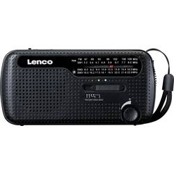 Lenco MCR-113BK Notfallradio FM, UKW, KW KW, Notfallradio, USB, UKW Taschenlampe, Handkurbel, Powerbank-Funktion, wiederaufladbar, Solarpanel Schwarz
