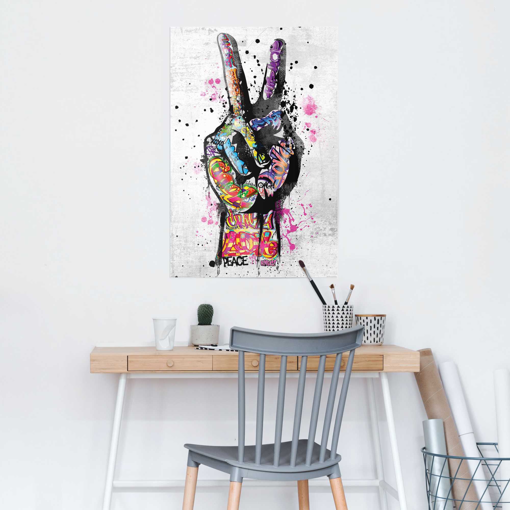 Reinders! Poster REINDERS "Peace", bunt (farbe bild(er): bunt), B:61cm H:91,5cm T:0,1cm, Papier, Bilder, Poster