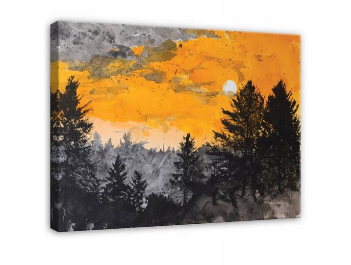LEINWANDBILD Wald Arbres Orange 60x40 cm