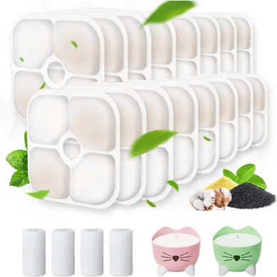 Inspire Picks Catit PIXI Water Fountain Filter And Pump Hose Replacement Set 16 Filters + 4 Hoses 16 Packs 4 Hoses