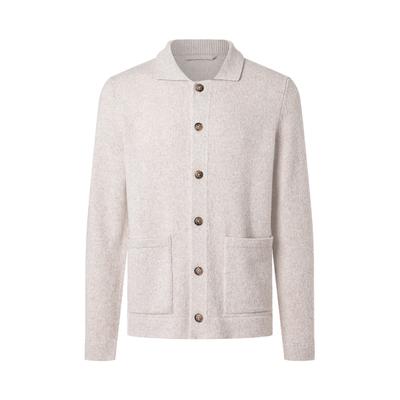 Strickjacke MAERZ MUENCHEN "Maerz Muenchen 511400 Strickjacke Herren Bekleidung", Herren, Gr. 50, beige, 100% Schurwolle, Strickjacken Strickjacke