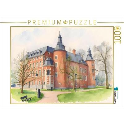 CALVENDO Puzzle Castle of Monceau-sur-Sambre Charleroi | 1000 Teile Lege-Größe 64x48cm Foto-Puzzle für glückliche Stunden
