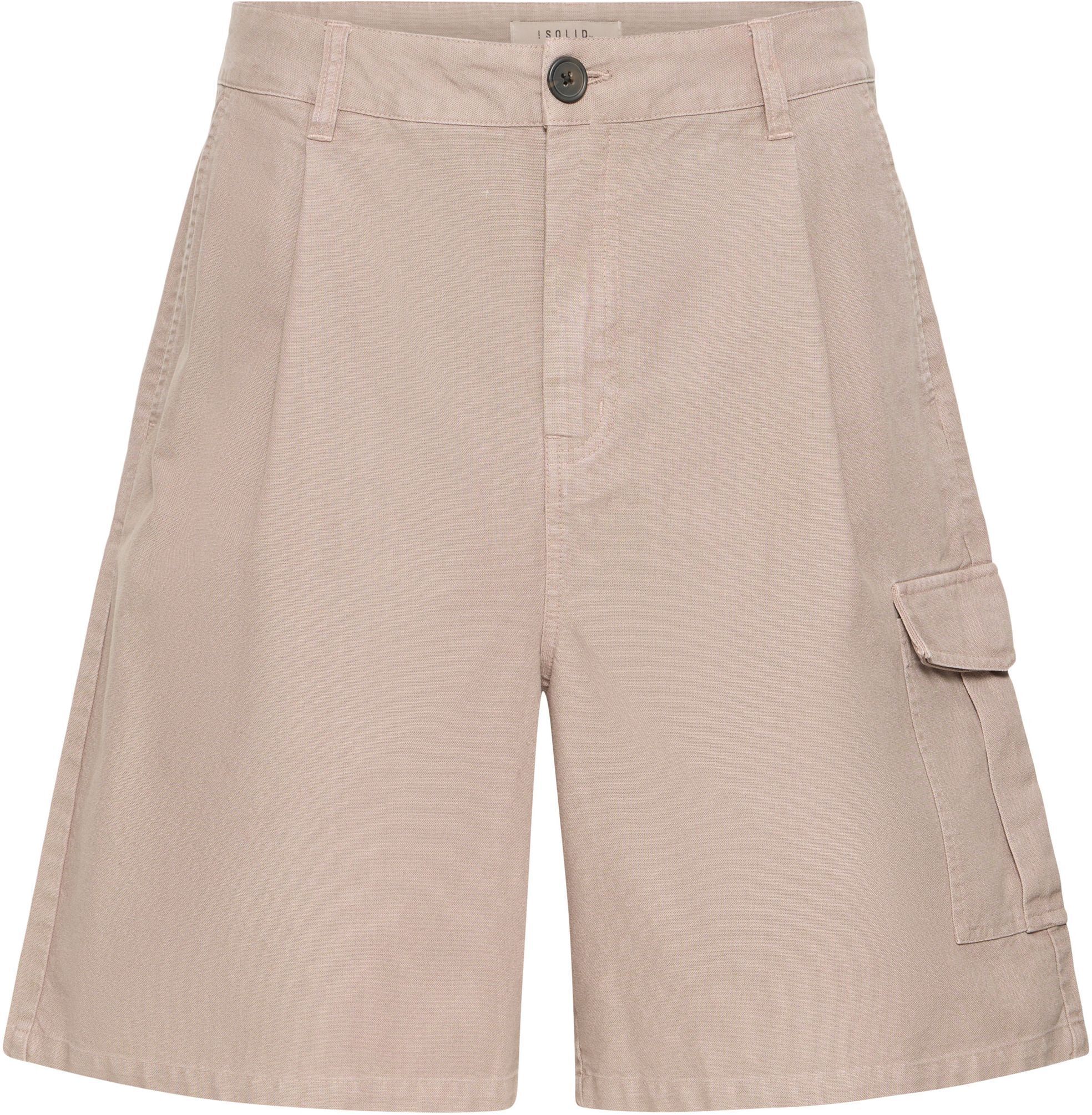 !solid Bermudas SOLID "Bermudas SDEthan", Herren, Gr. L, N-Gr, beige (driftwood), Obermaterial: 100% Baumwolle CO., Hosen Bermudas