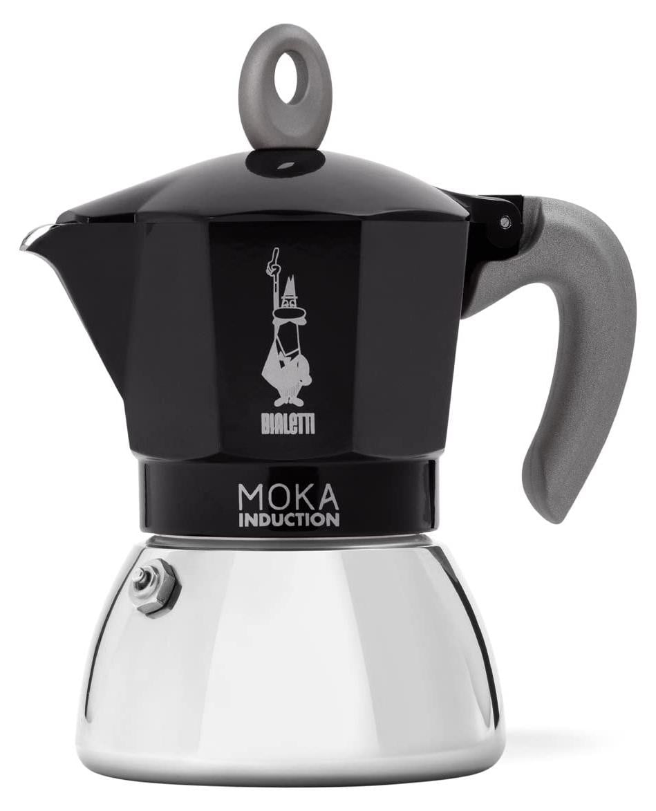 Bialetti Moka Induction koffiekan voor 6 kopjes espresso, geschikt voor alle soorten fornuizen