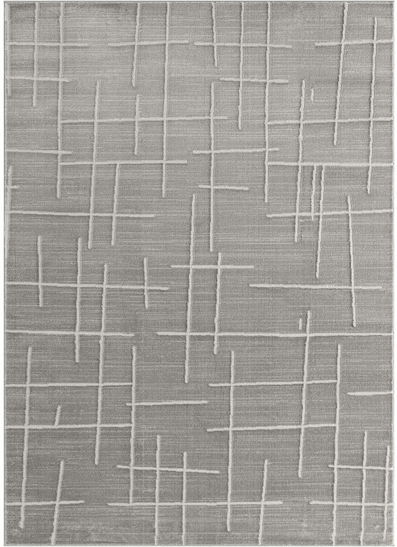 Ruglenza Home Ruglenza Modern Area Rug - Soft Pile Easy Clean Carpet for Living Room & Bedroom, Durable Synthetic Fibre, Stylish Home Decor Rug Grey-BrokenLines 200 x 290 cm