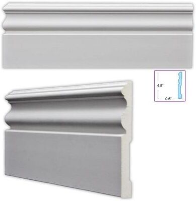 uDecor Traditional 4.75-inch Baseboard (8 pieces)