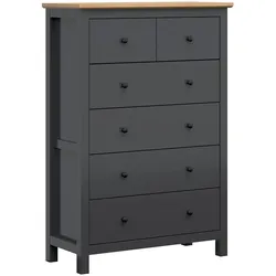 KOMMODE Duck Anthrazitgrau und Holz