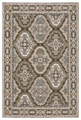 Style Haven Everly Traditional Panel Medallion Mixed Pile Area Rug